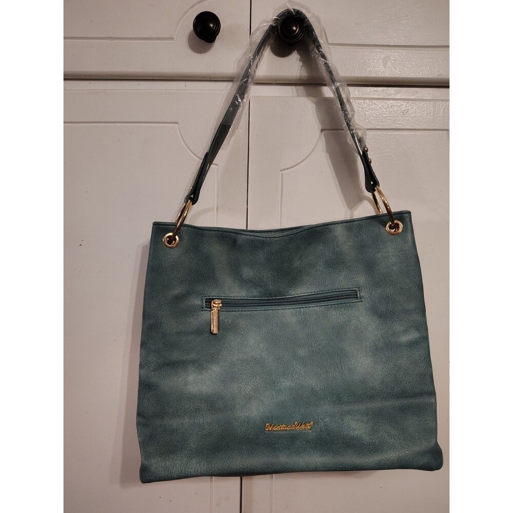 Montana West Hobo Handbag for Women Vegan Leather Top Handle - Turquoise